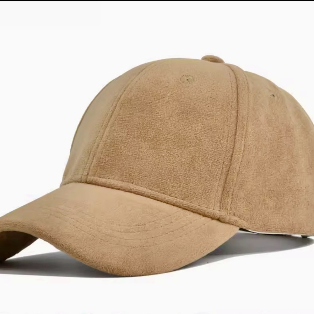 Tan Suede Baseball Cap